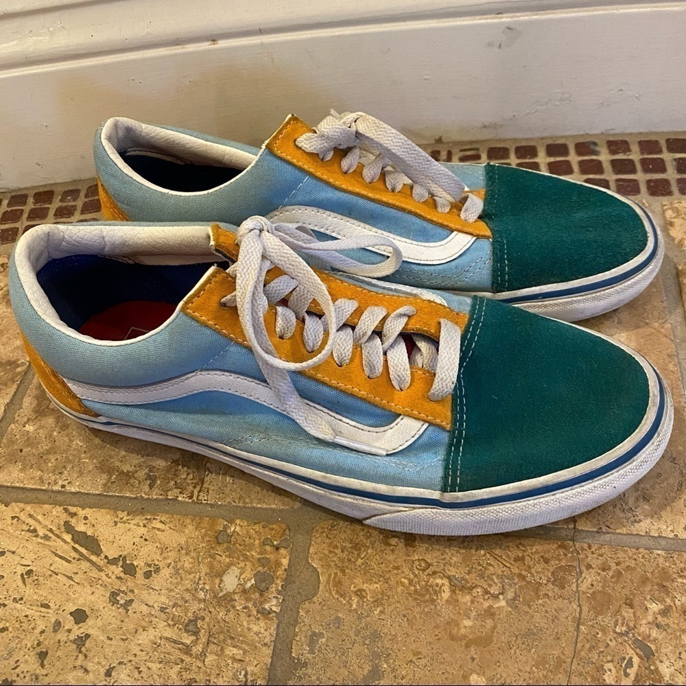 Vans Color Block Multi-Color Shoes Size 8 - image 2